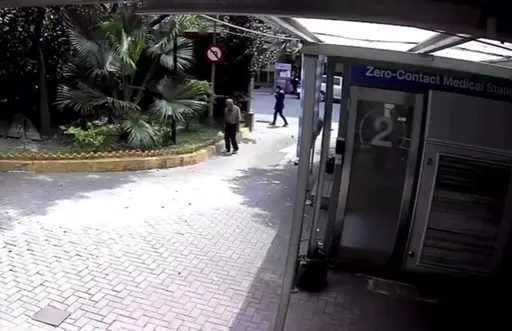 怪阿伯和平醫院急診室前「飛刀射鳥」　警用這罪法辦他