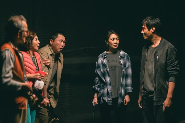 莊凱勛（右起）、李亦捷、趙正平、王彩樺主演新片《租約第一條：禁止殺人》。公視台語台提供