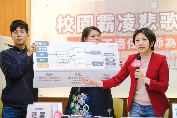 范雲說明校園「師對生」侵害。范雲辦公室提供