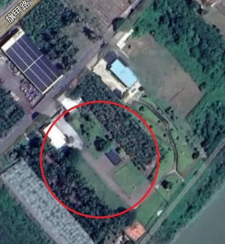 陳啟昱豪宅位於高雄市旗山區。翻攝自Google Maps