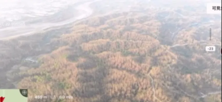 高市府今日10時再度派員透過空拍觀察，確認皆無火煙。翻攝畫面