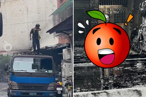  誰人比他慘！工人遭瀝青狂噴一身黑　網心酸嘆：希望他傷得不嚴重