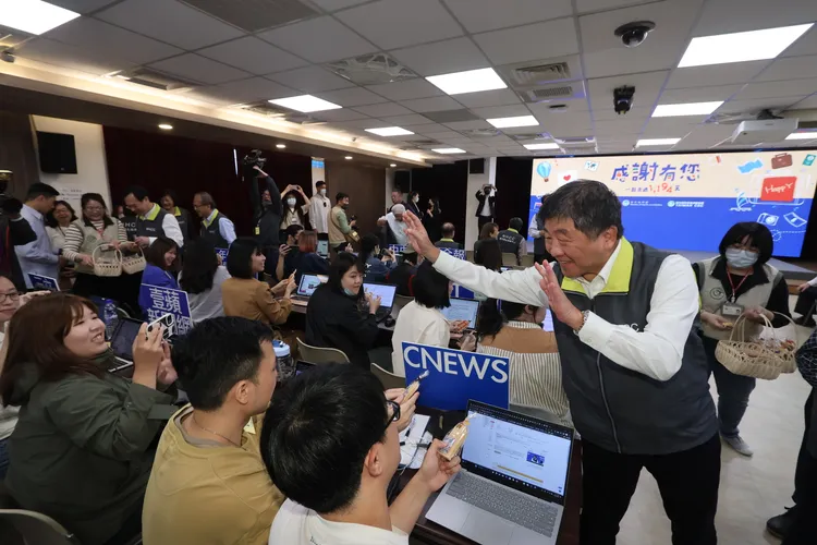 前指揮官陳時中今天出席記者會。鄭孟晃攝