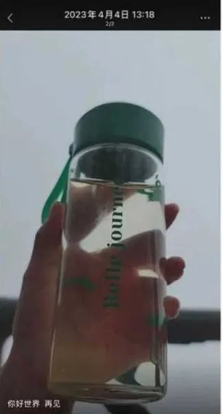 陳姓女子生前發出最後一張動態，寫著，「你好世界，再見」。翻攝微博/《大象新聞》