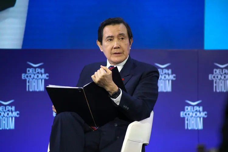 馬英九今和美國智庫學者對談。馬辦提供