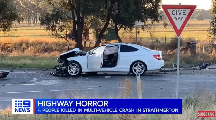 3台灣青年澳洲車禍亡，肇事的賓士駕駛被控5罪狀。畫面翻攝9 News Australia