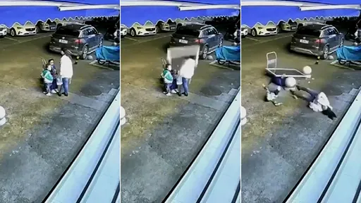 驚悚影片｜樓上關窗戶竟整面墜落　樓下母子3人全都砸趴