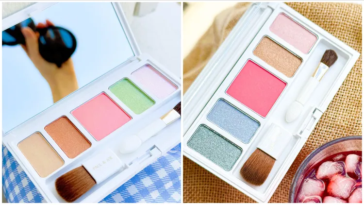 搖滾貓咪限量彩妝盤#001沙灘甜心（左）、#002電音女王（右），各1500元。品牌提供