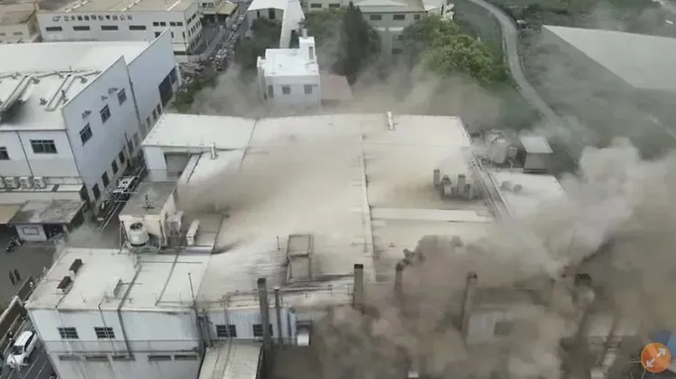 聯華彰化鮮食廠大火，死傷慘重。讀者提供