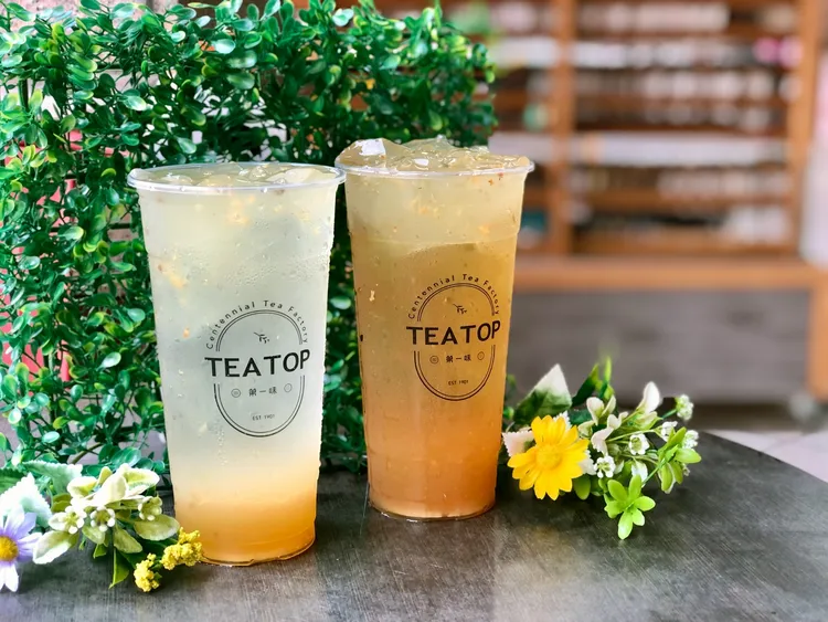 TEA TOP第一味新品「桂花凍108」、「桂花凍蜜檸」4/24於全台門市開賣。業者提供