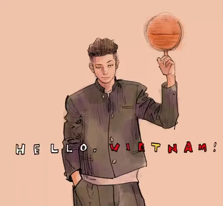 宮城良田向越南觀眾打招呼。翻攝井上雄彥推持