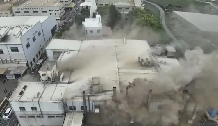 聯華彰化鮮食廠大火，死傷慘重。讀者提供
