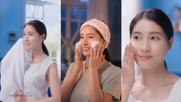 專科升級版的超微米潔顏系列，讓土屋太鳳在懷孕期間擁有完美的淨透素顏肌。翻攝taotsuchiya_official IG