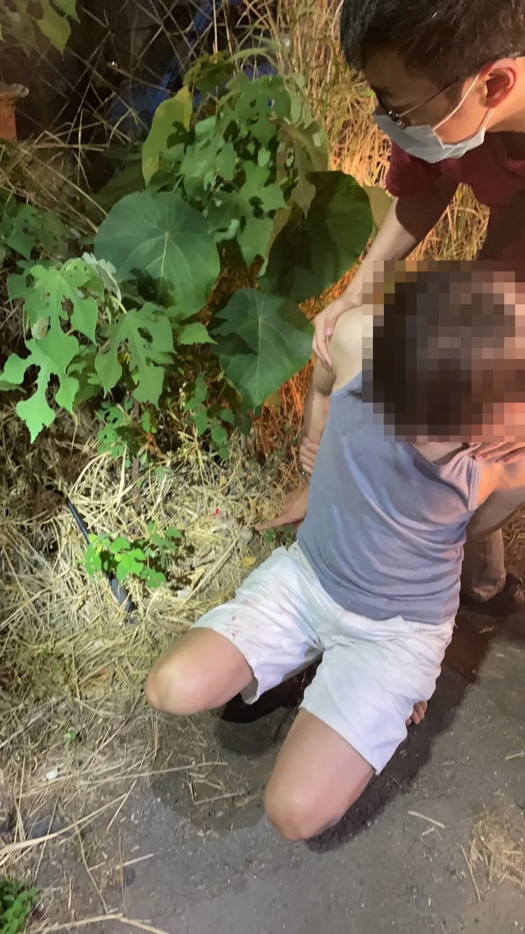 鳳山警方傍晚將黃姓嫌犯逮捕到案。