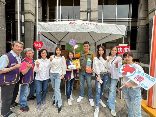 全台鬧血荒 捐血傳愛!民進黨新竹市黨部邀民眾挽袖做公益
