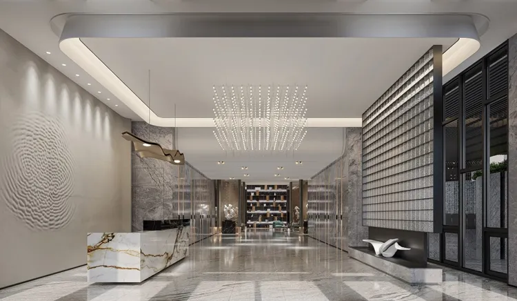 小宅住起來，有豪宅般的享受。圖為藝術長廊大廳