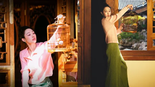 貴婦的快樂很簡單 中國影后粉嫩「遛鳥裝」自帶日常小確幸