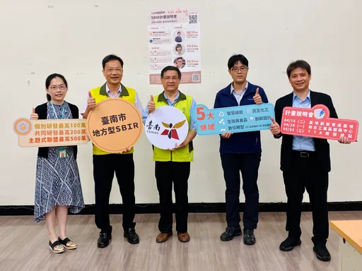 台南經發局編近5千萬元！鼓勵中小企業創新領5百萬元　還能到海外打天下
