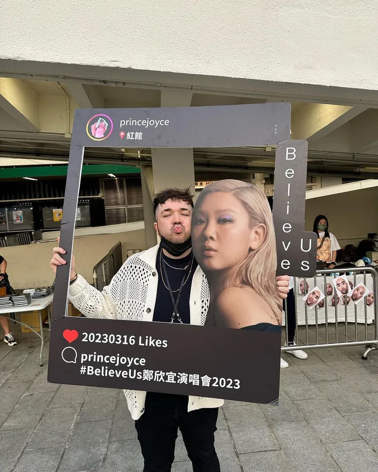 Benjamin支持鄭欣宜紅館演唱會。翻攝bybenjaminsteven IG