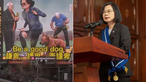 中國玻璃心!紐約時代廣場登廣告「羞辱蔡英文」 小粉紅譏她當美國走狗