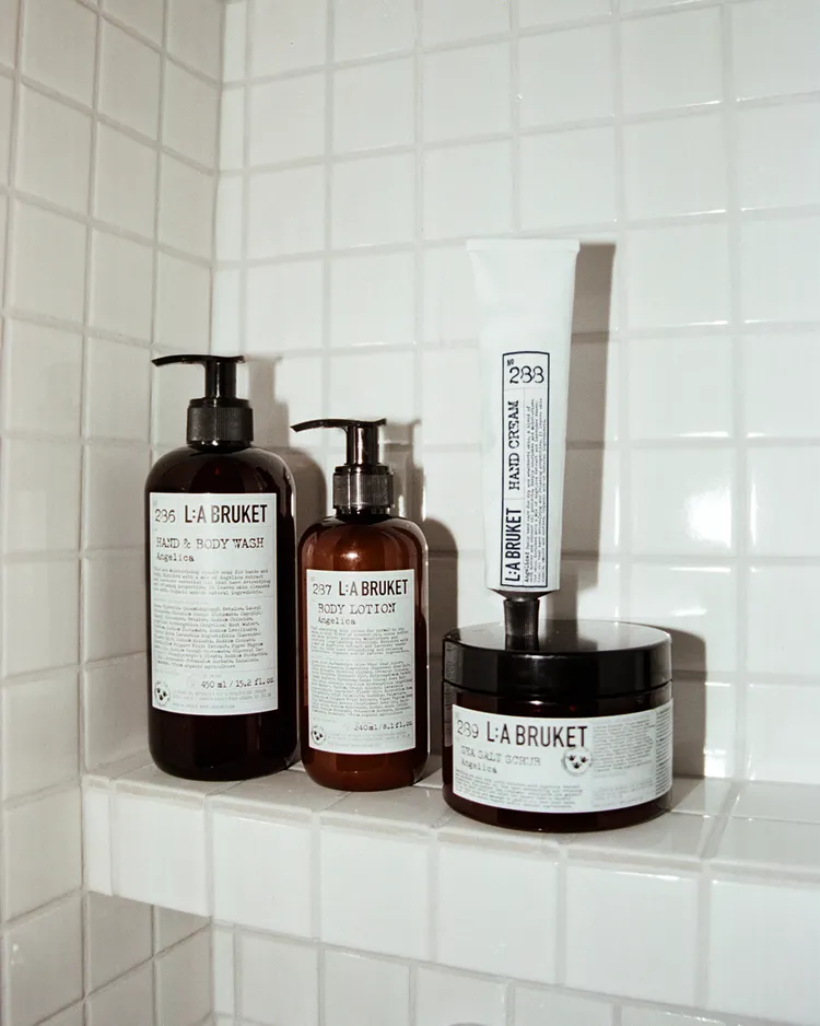 L:a Bruket歐白芷身體保養系列共推出4品項。品牌提供