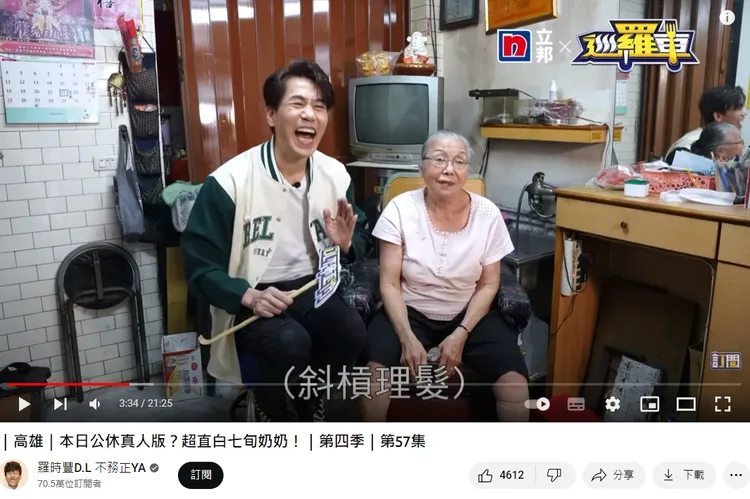 羅時豐經營YT頻道成網紅，外甥製作人
張敏慎功不可沒。翻攝自YT頻道「羅時豐D.L 不務正YA」