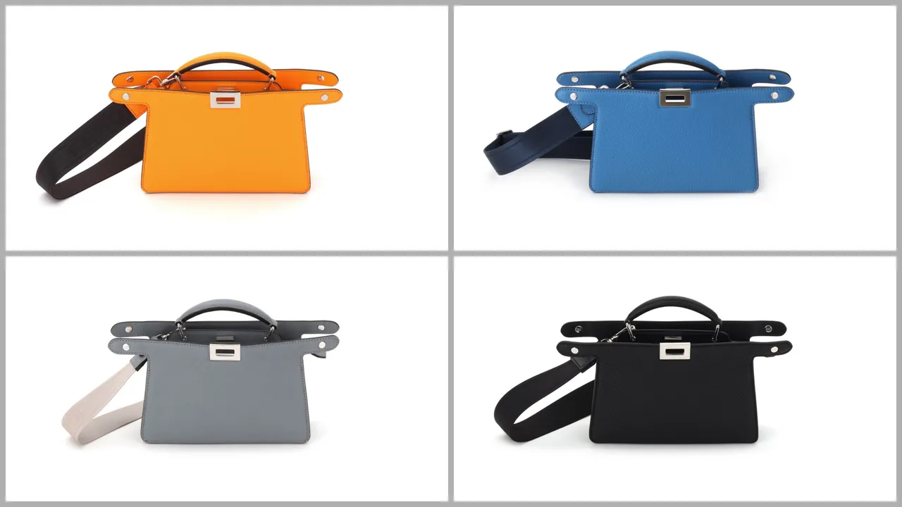 FENDI Peekaboo ISeeU XCross外型小巧,却游刃有余地装放日常出门所需携带的手机、钱包、小物等,并有多种色选,各11万2000元。品牌提供
