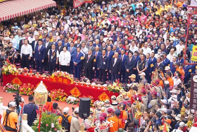 新港奉天宮為大甲媽祖舉辦祝壽大典。翻攝大甲鎮瀾宮臉書