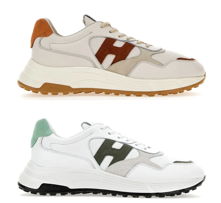 Hogan Hyperlight棕色休閒鞋NT23,300(圖上)、Hyperlight綠色休閒鞋NT23,300(圖下)。