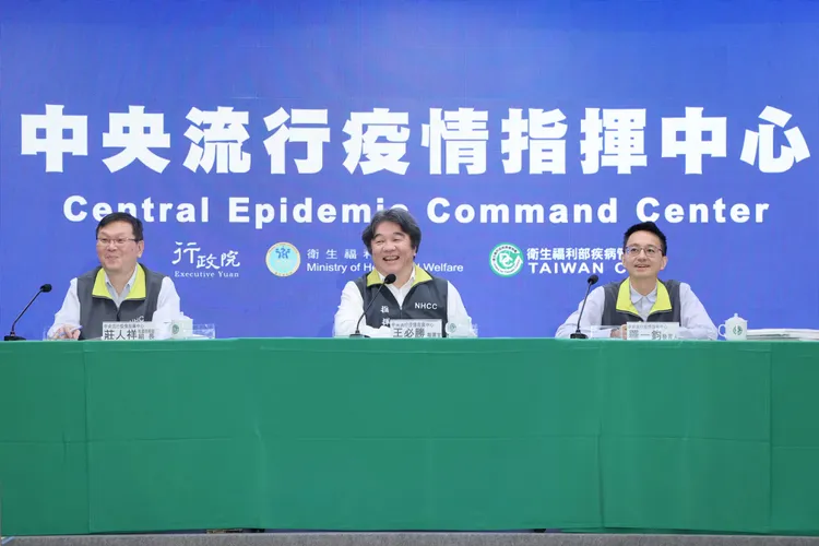 指揮中心今舉行終場記者會。鄭孟晃攝