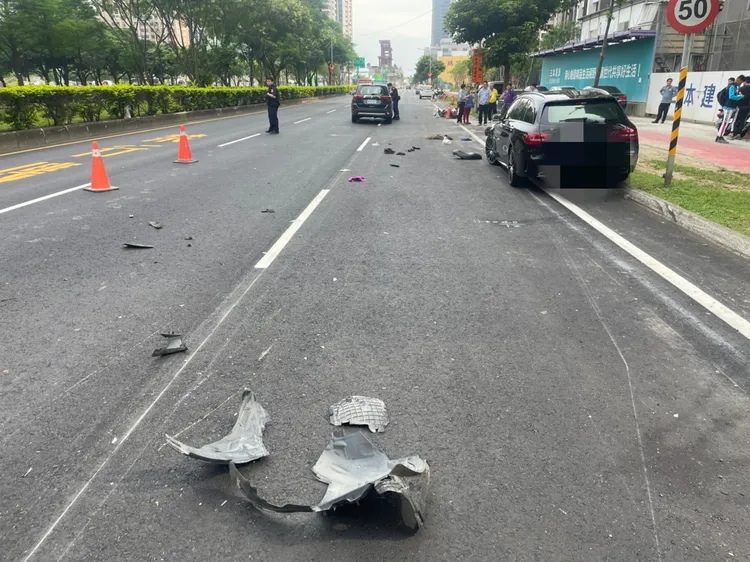 車禍現場。八德警分局提供