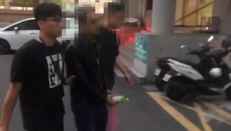 警方逮捕連續行竊的黃男。翻攝畫面