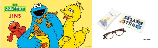 JINS首次芝麻街聯名眼鏡正式誕生！「JINS×SESAME STREET」不論居家或外出，都有艾摩與甜餅怪陪著你！