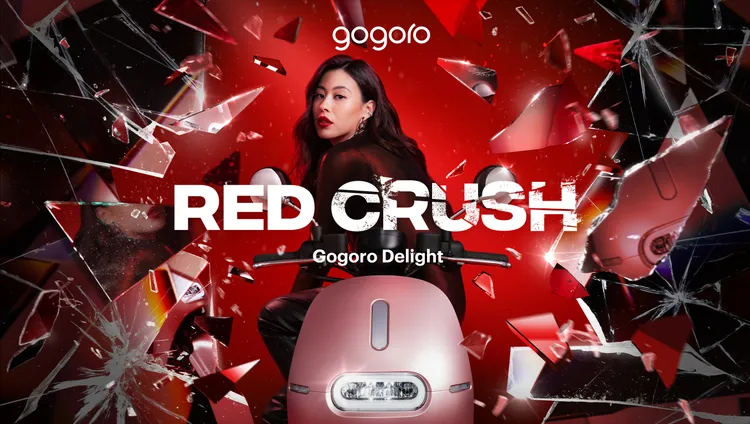 全新Gogoro Delight命定紅車款售價8萬9800元，搭配政府補助最低6萬500元即可入手。原廠照片