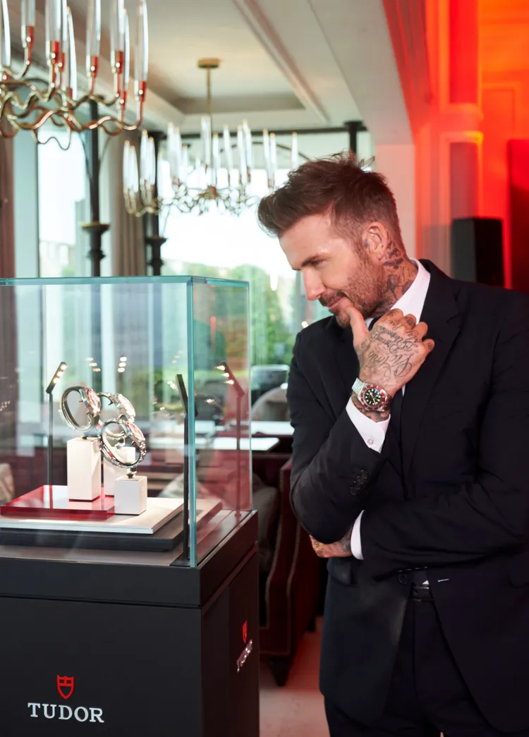 貝克漢以主人之姿，帶領幸運的帝舵錶迷參觀了「大衛貝克漢套房」，並進行了一系列互動及分享。品牌提供