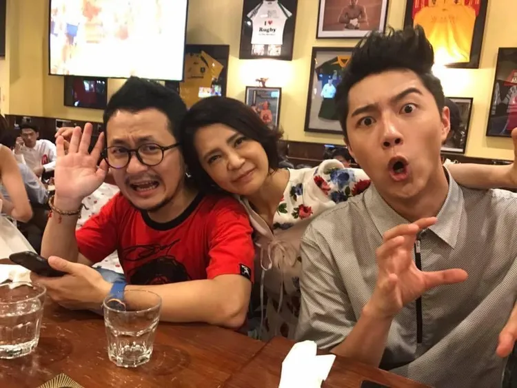 蔡凡熙（右起）出道就有柴智屏和導演九把刀力捧。翻攝柴智屏臉書