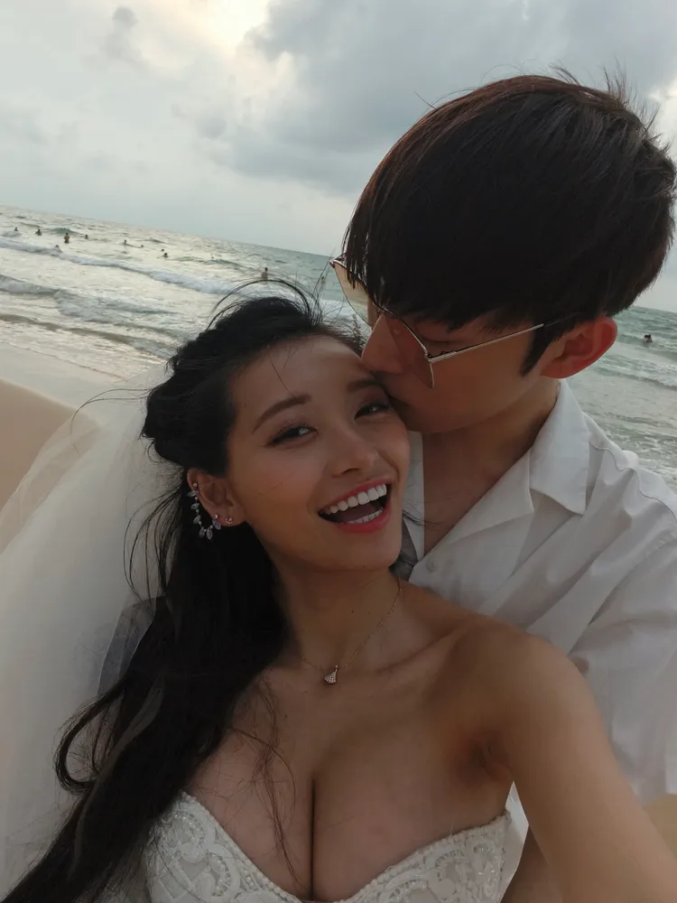 祈錦鈅希望世界各地，都有她與老公愛的足跡。祈錦鈅提供