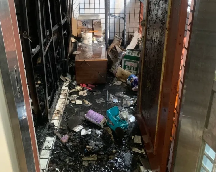 氣爆現場。翻攝畫面