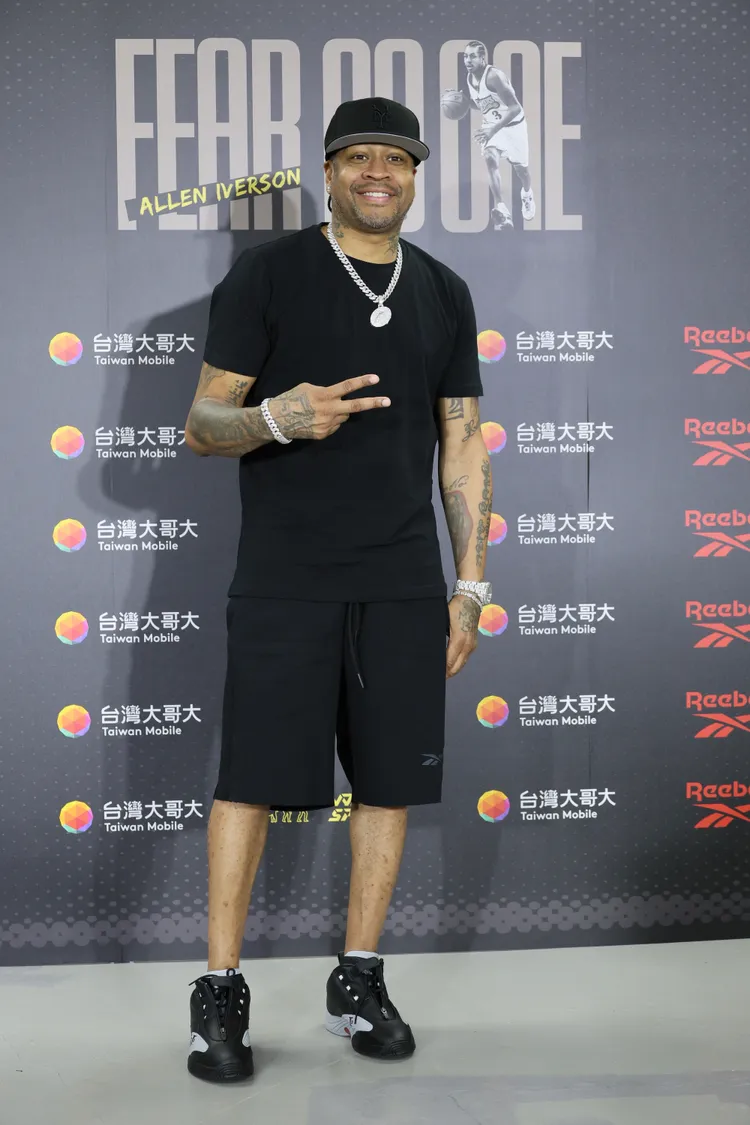 NBA傳奇球星艾佛森來台。   鄭孟晃攝