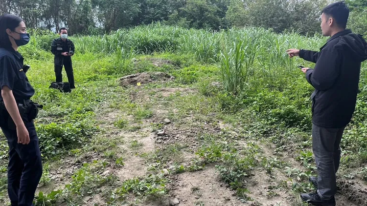 警方到場採證。三重警分局提供