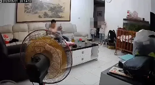 台中刺青男狂打嬰兒9巴掌　2兒女目睹嚇傻！影片曝光引爆萬人怒火