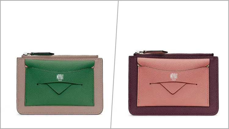 信封造型零錢包，各1萬8000元。品牌提供