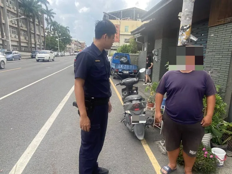 許姓男子遭員警查獲，他坦承到多間早餐店吃霸王餐。讀者提供