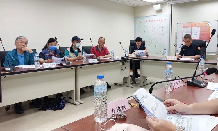 警方今天與參與遶境的8個宮廟代表召開遶境活動前協調會。翻攝畫面