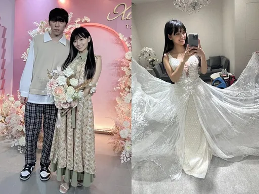 專訪|「國民女友」祈錦鈅升格人妻!絕美婚紗照曝光 親揭閃電登記結婚主因