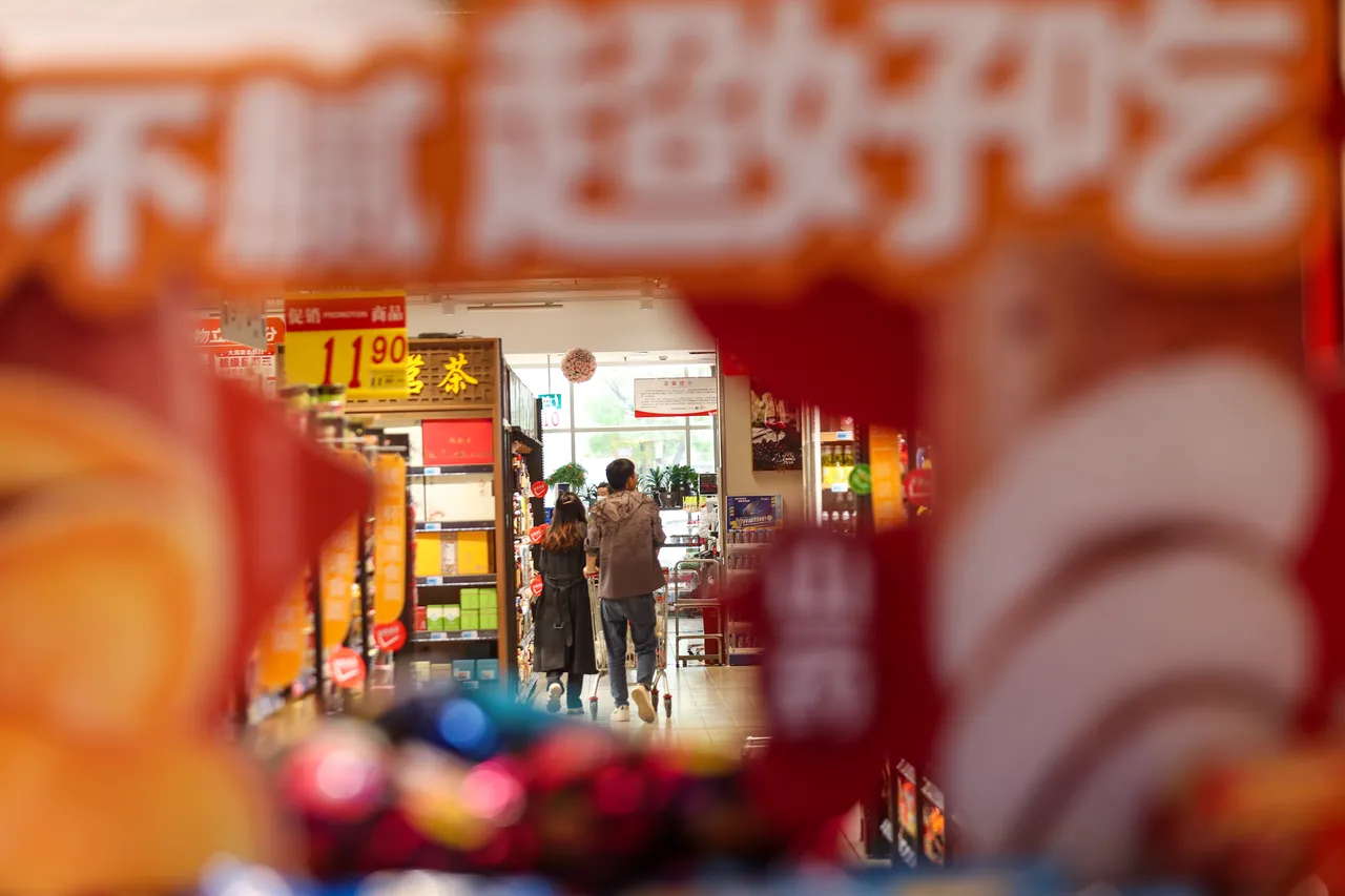 中國江蘇揚州一間超市。新華社
