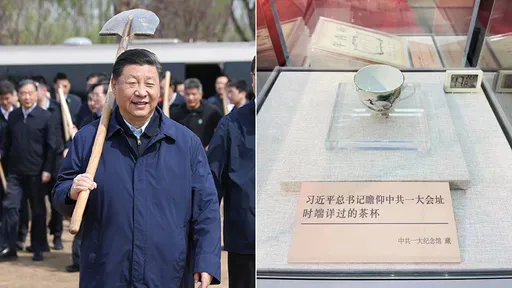 真的杯具！習近平「端詳過的茶杯」變展品　王丹：令人作嘔的個人崇拜
