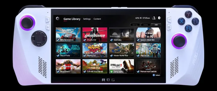華碩剛發布首款電競掌機ROG Ally。翻攝官網