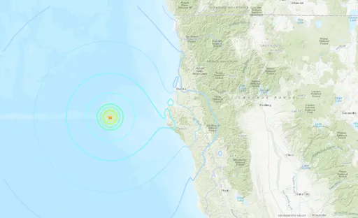 美國北加州外海發生規模5.5淺層地震 震源深度僅10公里