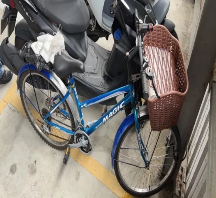 警方查扣嫌犯做案腳踏車。警方提供